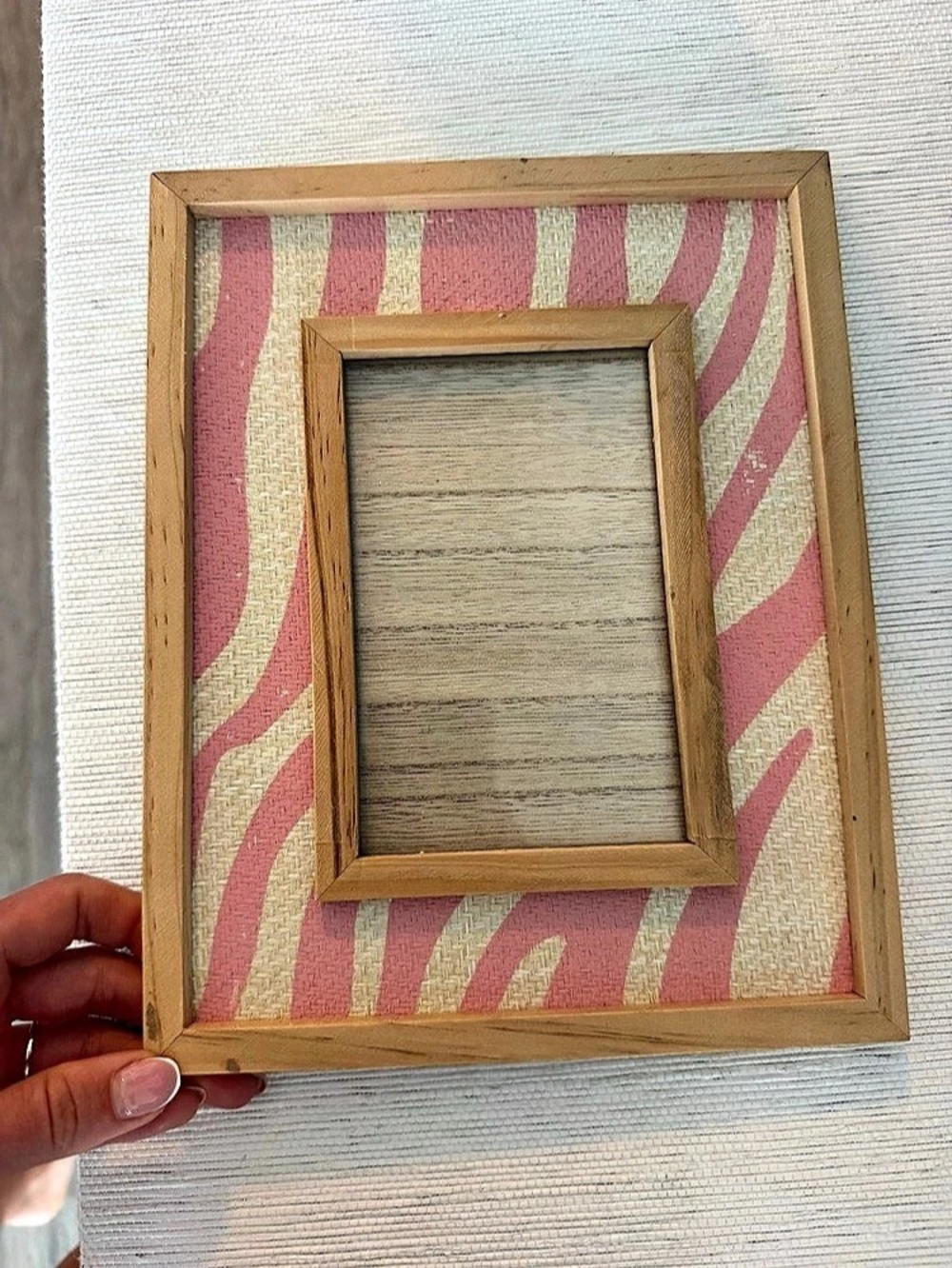 Shiraleah Pink Abstract Wood Picture Frame